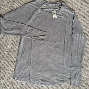 Offline by Aerie Gray Ribbed Long Sleeve Shirt
